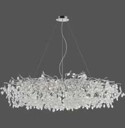 lysekrone Ricicle, krom, længde 150 cm^Paul Neuhaus Sale