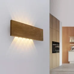 Paul Neuhaus Væglamper|Væglamper>Palma LED-væglampe i træ 45 cm