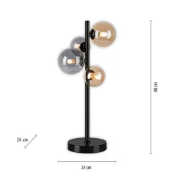 Paul Neuhaus Popsicle bordlampe, glas, 48 cm høj, G9