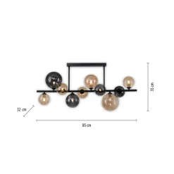 Popsicle loftlampe, glas, 85 cm lang, G9^Paul Neuhaus Discount