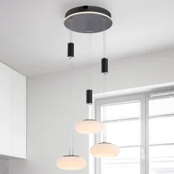 Paul Neuhaus Q-ETIENNE hængelampe rondel, sort^Q-Smart-Home New