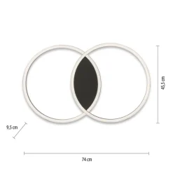 Paul Neuhaus Q-MARKO LED-loftlampe, 2 lk, rund^Q-Smart-Home Best