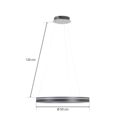 Q-Smart-Home Paul Neuhaus Q-VITO LED-hengelampe 59 cm antracit
