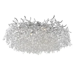 Paul Neuhaus Ricicle loftslampe, krystalpendel, Ø 80 cm