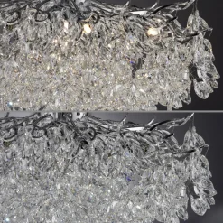 Paul Neuhaus Ricicle loftslampe, krystalpendel, Ø 80 cm