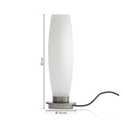 Paul Neuhaus Tyra bordlampe, glas, Ø 10 cm, dæmpbar, G9