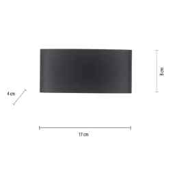 udendørs LED-væglampe Carlo, 17 cm, sort^Paul Neuhaus Clearance