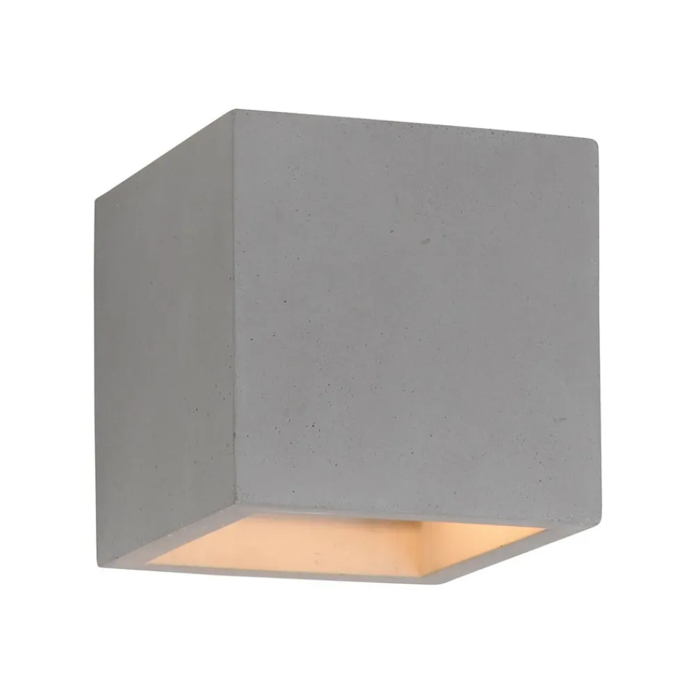 Paul Neuhaus væglampe Eton, beton, 12 cm x 12 cm, op/ned