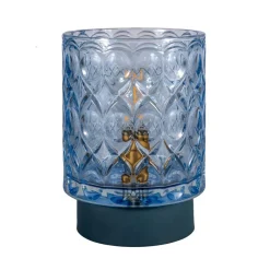 Pauleen Chic Glamour E14-LED-batteri, metal, blå