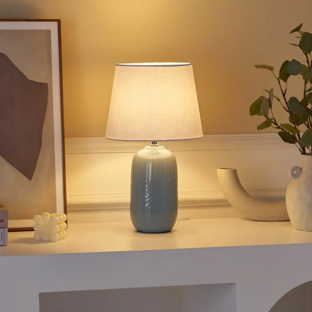 Pauleen Glowing Hug bordlampe, hvid/gråblå