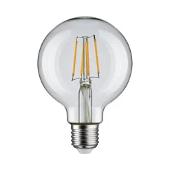 Pauleen LED-filamentpære G80 E27 4,8 W klar 2.700 K