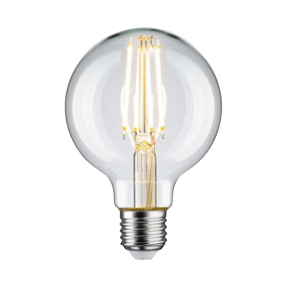Pauleen Filament Pære>LED-filamentpære G80 E27 7,5 W klar 2.700 K