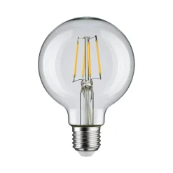 Pauleen LED-filamentpære G80 E27 4,8 W klar 4.000 K