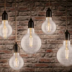 LED-filamentpære G125 E27 9 W klar 2.700 K^Pauleen