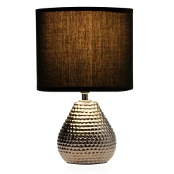 Pauleen Sip of Silver bordlampe med stofskærm