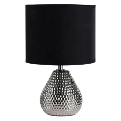Pauleen Sip of Silver bordlampe med stofskærm