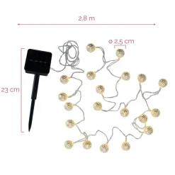 Pauleen Sunshine Glamour solcelle-lyskæde, sølv