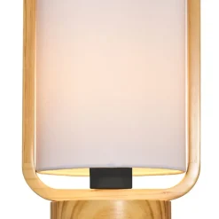 Woody Charm bordlampe af stof og træ^Pauleen