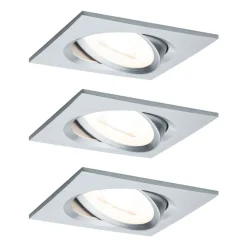 Paulmann 3 spot Nova kantet, drejelig/dæmpbar, aluminium