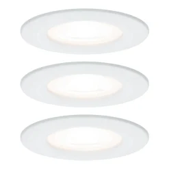 Paulmann Loftlamper|Indbygningsspots>3 spot Nova rund, IP44, dæmpbar, hvid