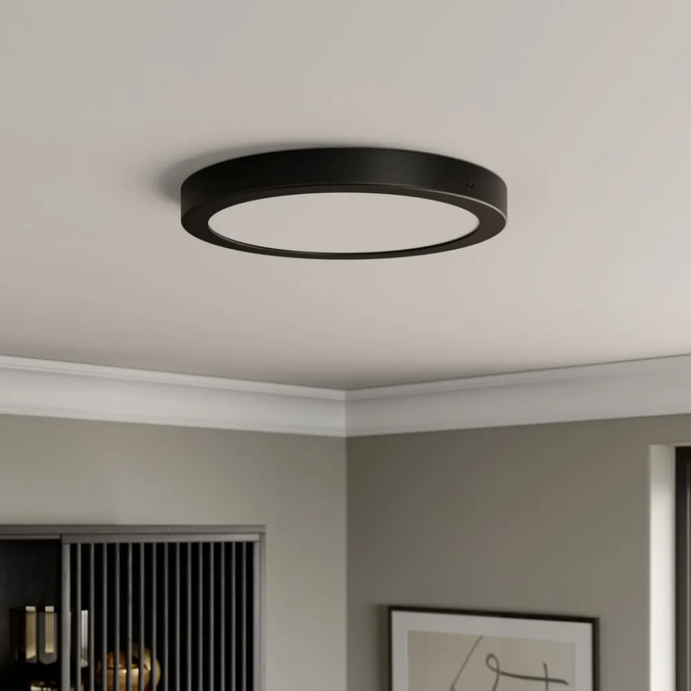 Paulmann Abia LED-panel Ø 30cm 2.700 K mat sort