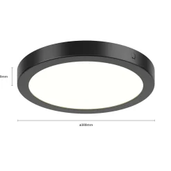 Paulmann Abia LED-panel Ø 30cm 2.700 K mat sort