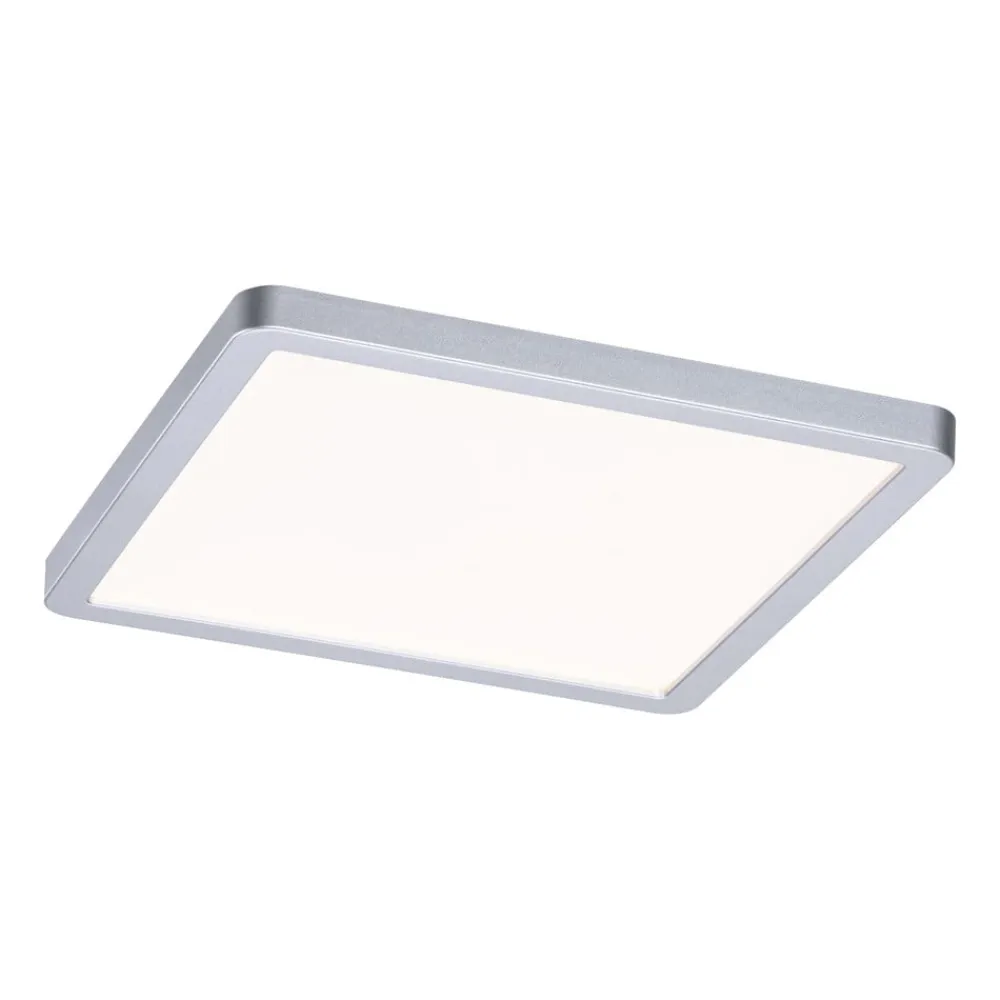 Paulmann Loftlamper|Indbygningsspots>Areo Panel dimtowarm, kantet, krom 17,5cm