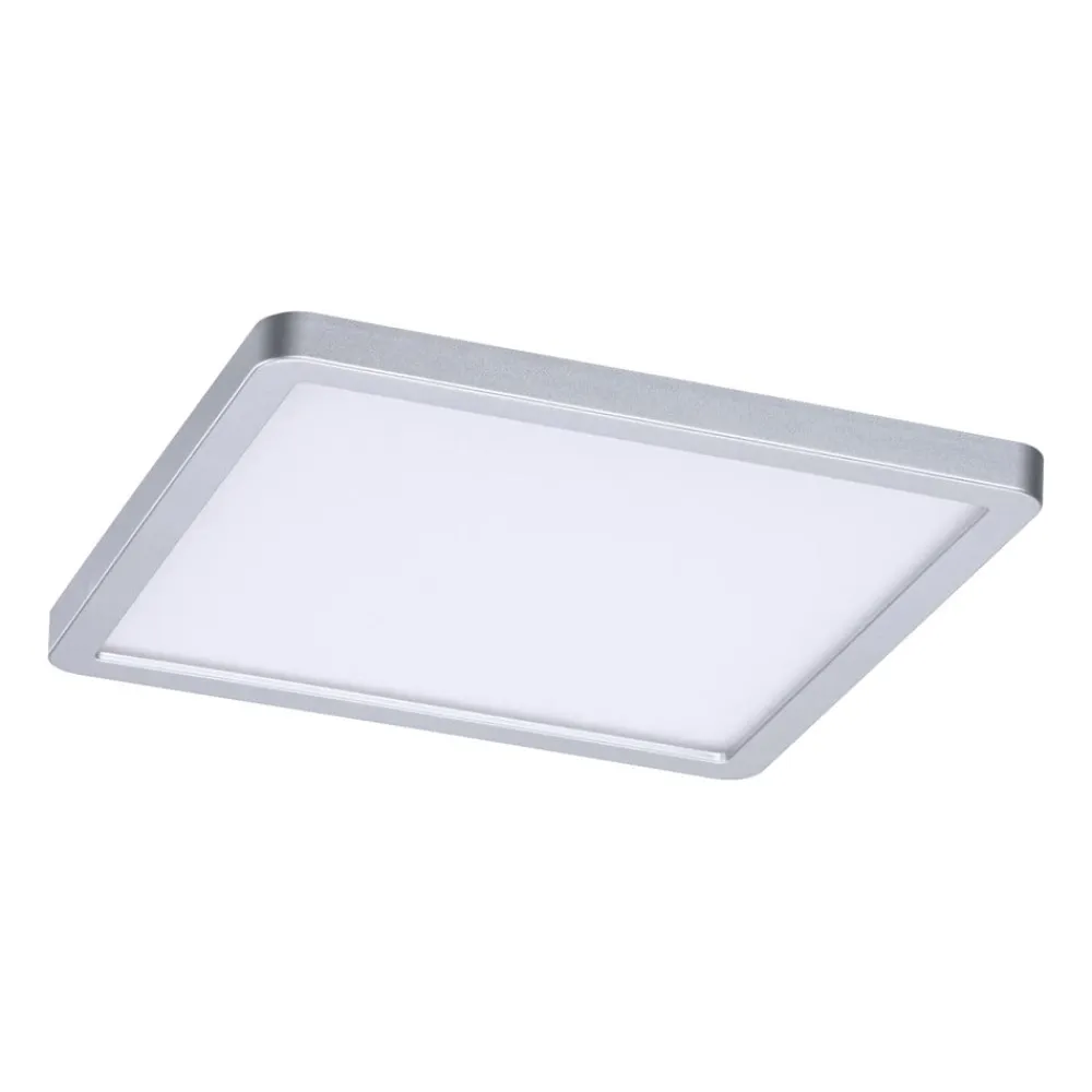 Paulmann Loftlamper|Indbygningsspots>Areo Panel dimtowarm, kantet, krom 17,5cm