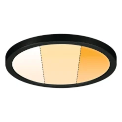 Paulmann Areo Panel dimtowarm rund sort Ø17,5 cm