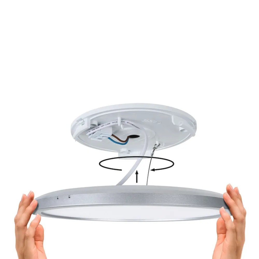 Atria Shine LED-panel, krom, dæmpbar, Ø 42 cm^Paulmann Clearance