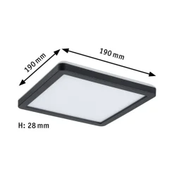 Atria Shine panel on/off sort 830 19x19^Paulmann Outlet