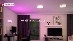 Paulmann Atria Shine Panel dæmpet krom RGBW Ø42cm