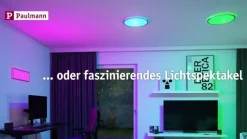 Atria Shine Panel dæmpet krom RGBW Ø29cm^Paulmann Hot