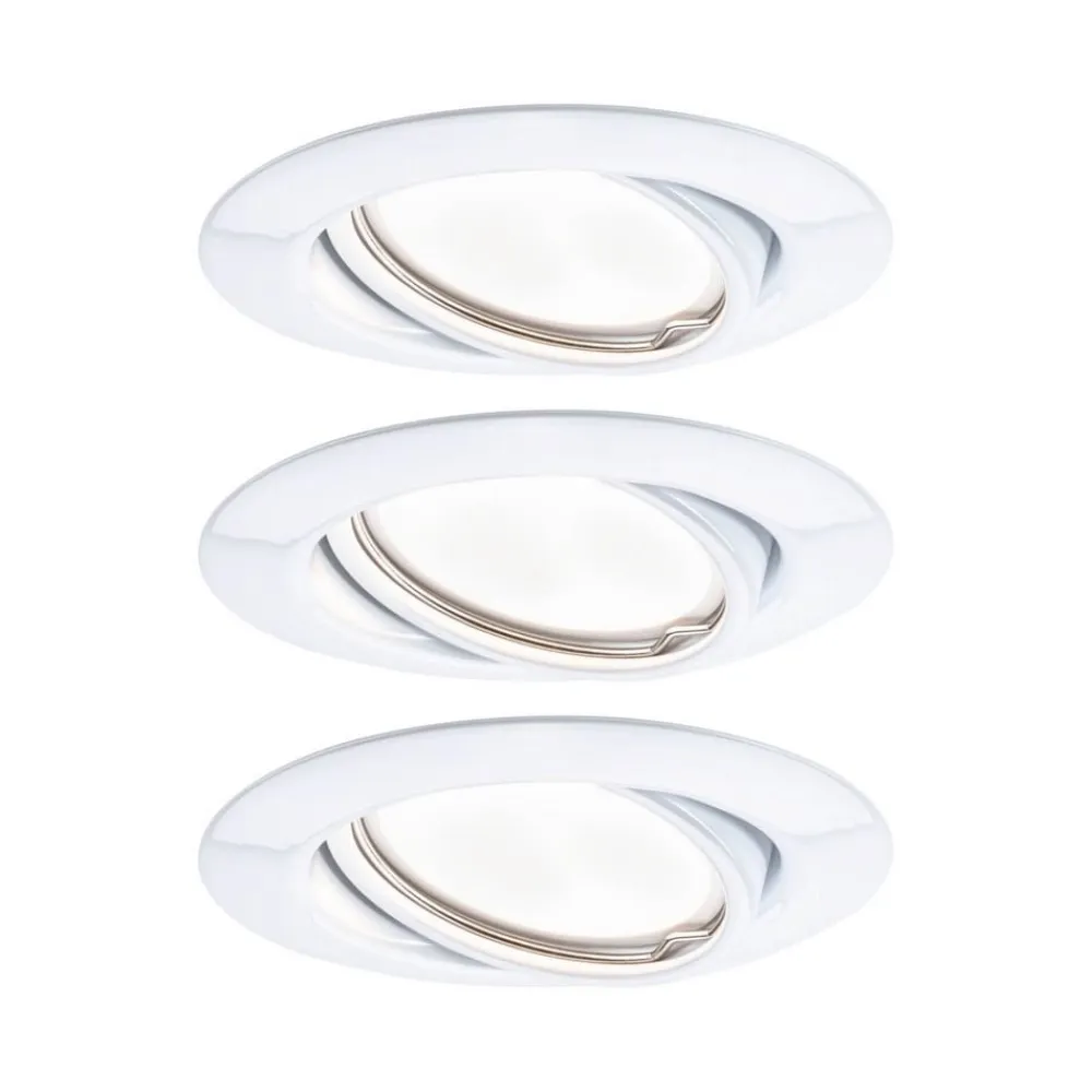 Paulmann Indbygningsspots>Base GU10 indbygningsspot, sæt med 3 hvid