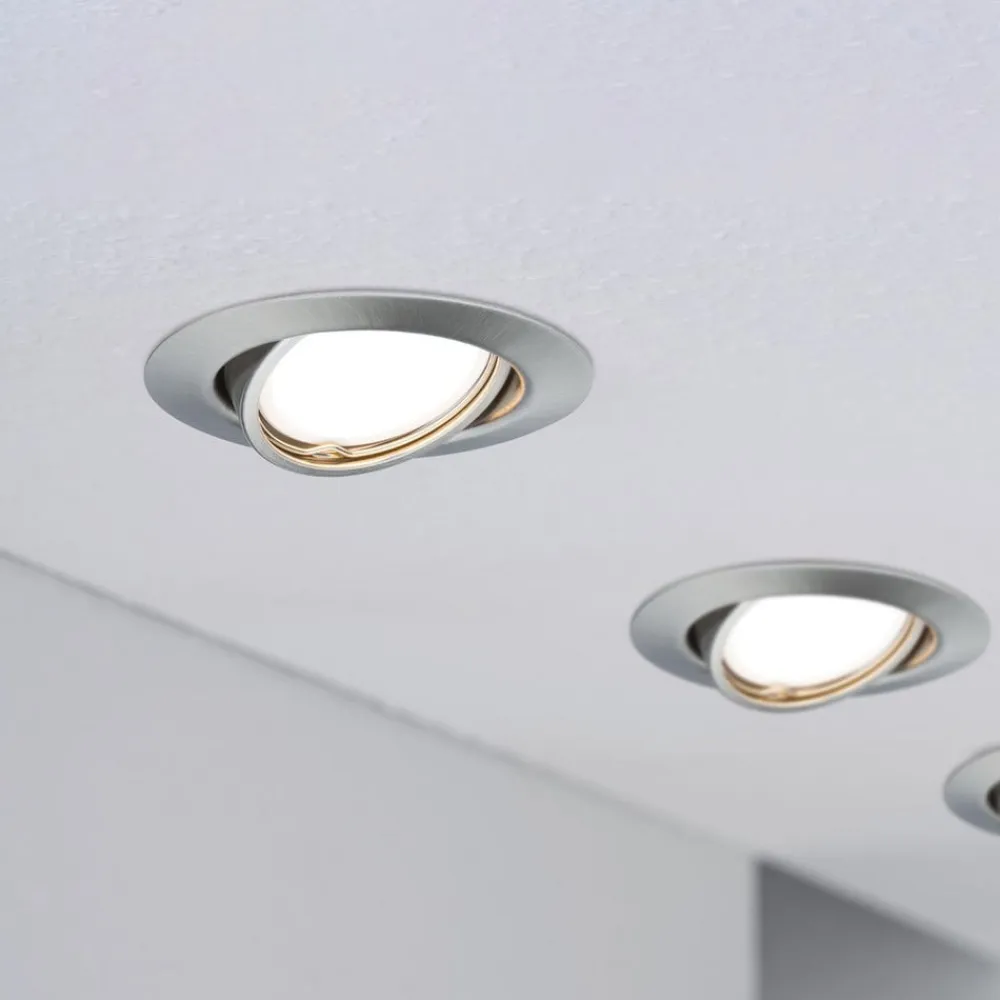 Base GU10 indbygningsspot, sæt m. 3, jern^Paulmann