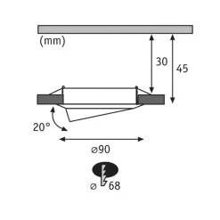 Base, LED-indbygningsspot, 3 sæt, jern^Paulmann Clearance