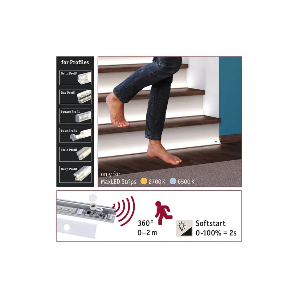 Paulmann Sensor|Led Strips>bevægelses-/lyssensor til LED-profiler