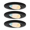 Paulmann Arbejdsrum/Kontor|Indbygningsspots>Calla dreje on/off Ø9cm CCT 3 stk sort