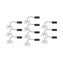 Calla LED-indbygningsspot, hvid, 4.000K, sæt med 10 stk., IP65^Paulmann Clearance
