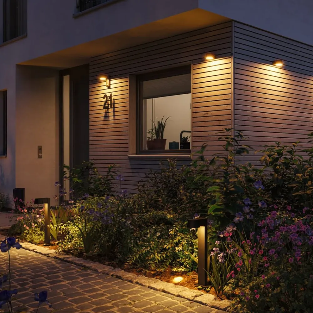 Capea udendørs LED-væglampe, antracit, aluminium^Paulmann Clearance