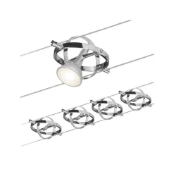 Paulmann Arbejdsrum/Kontor|Gang>Cardan wiresystem 4 lk, mat krom/krom