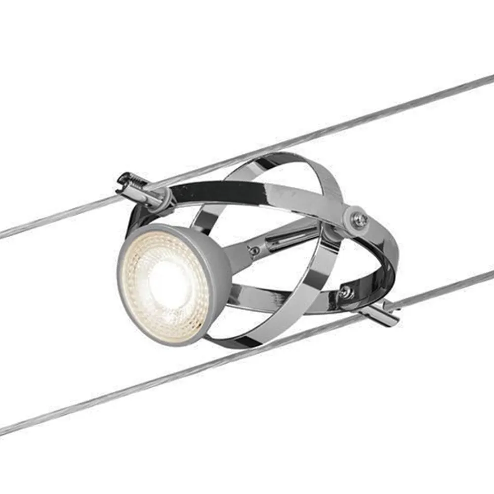 Paulmann Arbejdsrum/Kontor>Cardan wiresystem 8lk, mat krom/krom