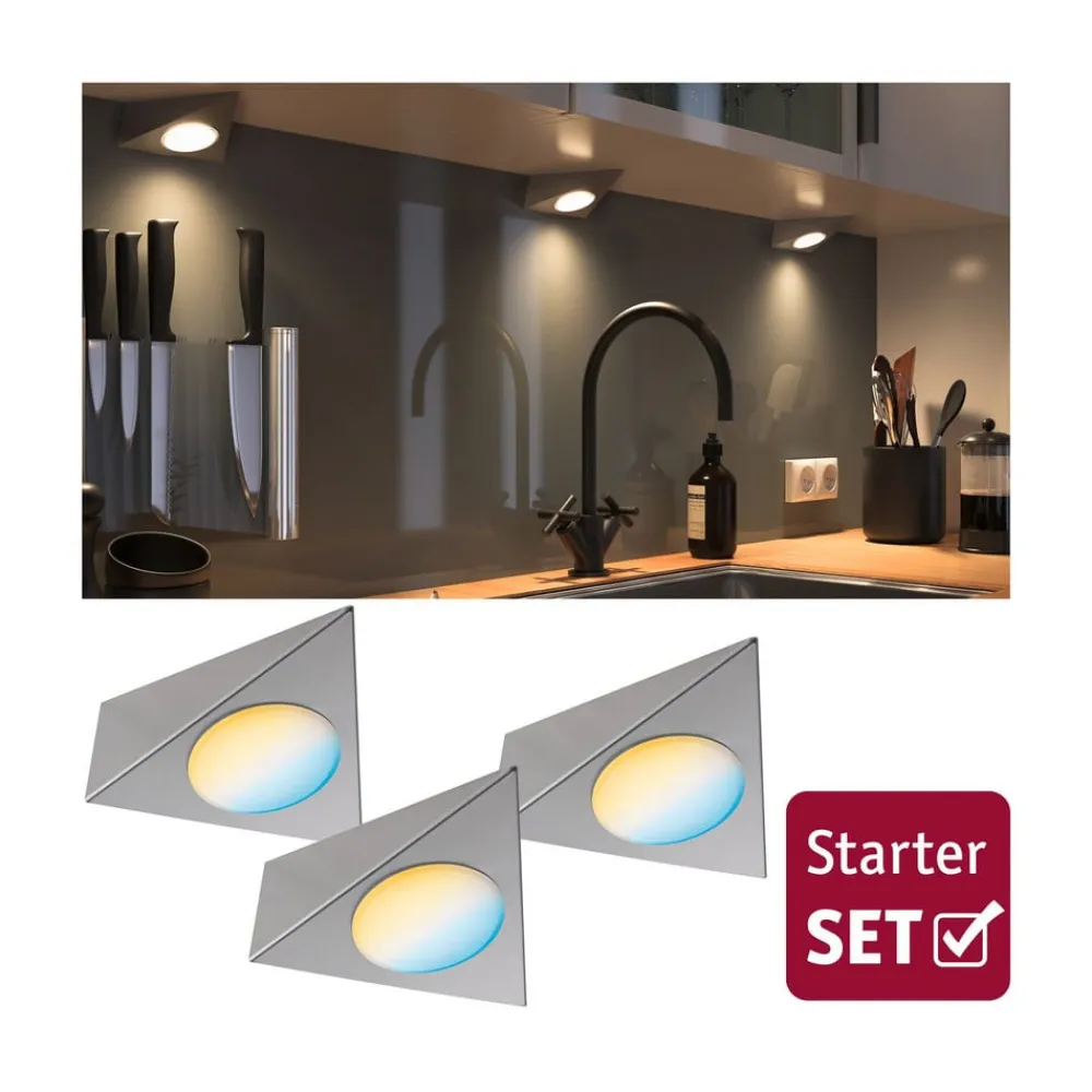Paulmann Clever Connect Trigo møbellampe, sæt m. 3