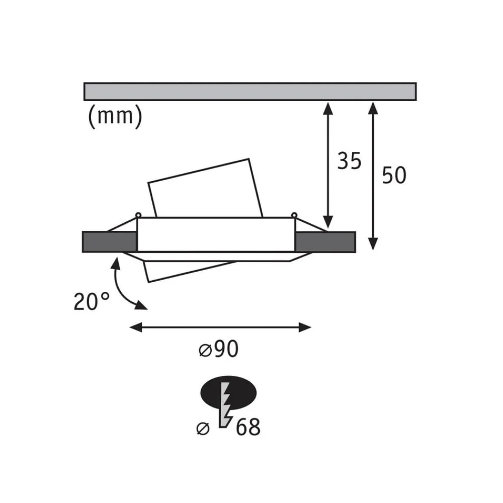 Paulmann Loftlamper|Indbygningsspots>Coin Base LED indbygningsspot sort 3 RGBW ZigBee
