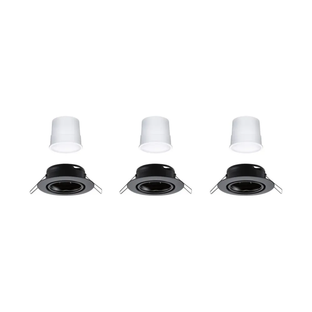 Paulmann Loftlamper|Indbygningsspots>Coin Base LED indbygningsspot sort 3 RGBW ZigBee