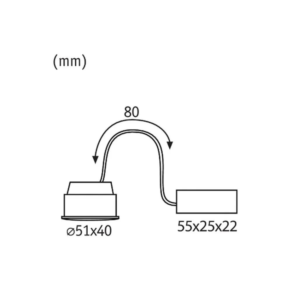 Paulmann Indbygningsspots>Coin Base LED-spot 100° 5 W 3.000 K