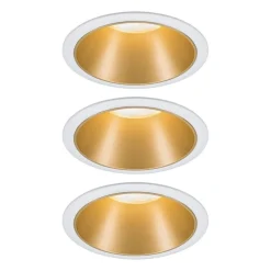 Paulmann Cole LED-spot, guld-hvid, 3-sæt