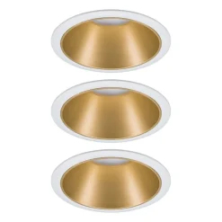 Paulmann Cole LED-spot, guld-hvid, 3-sæt