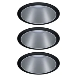Cole LED-spotlight, sølv-sort, 3 stk.^Paulmann Clearance