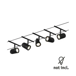 Cup wiresystem basissæt 5 lk, mat sort^Paulmann New